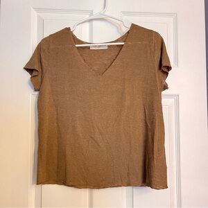 Urban‎ Outfitters Brown V-Neck Blouse